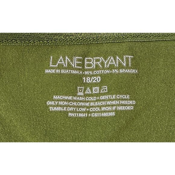 Lane Bryant Green Adjustable Spaghetti Strap Tank Top 18 20 Lightweight Soft - Picture 5 of 5